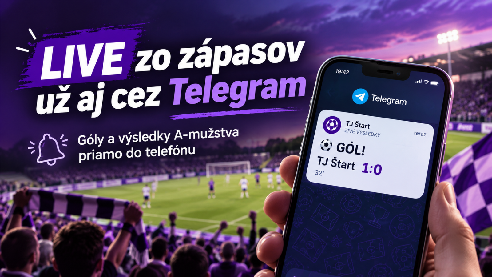 LIVE zo zápasov A-mužstva už aj cez Telegram 📲⚽