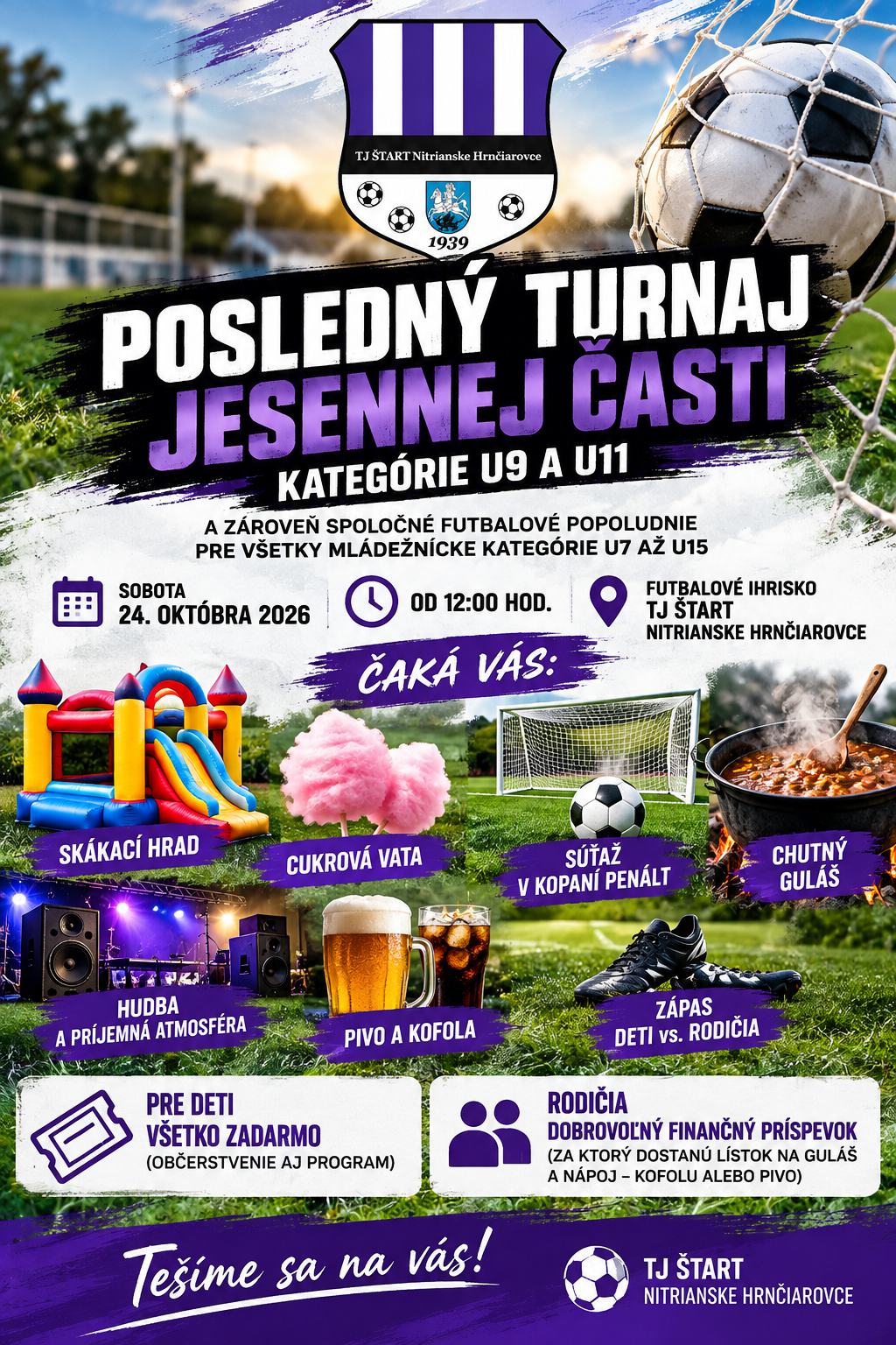 ⚽ Posledný turnaj jesennej časti! Príďte si užiť deň plný futbalu a zábavy